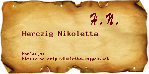Herczig Nikoletta névjegykártya